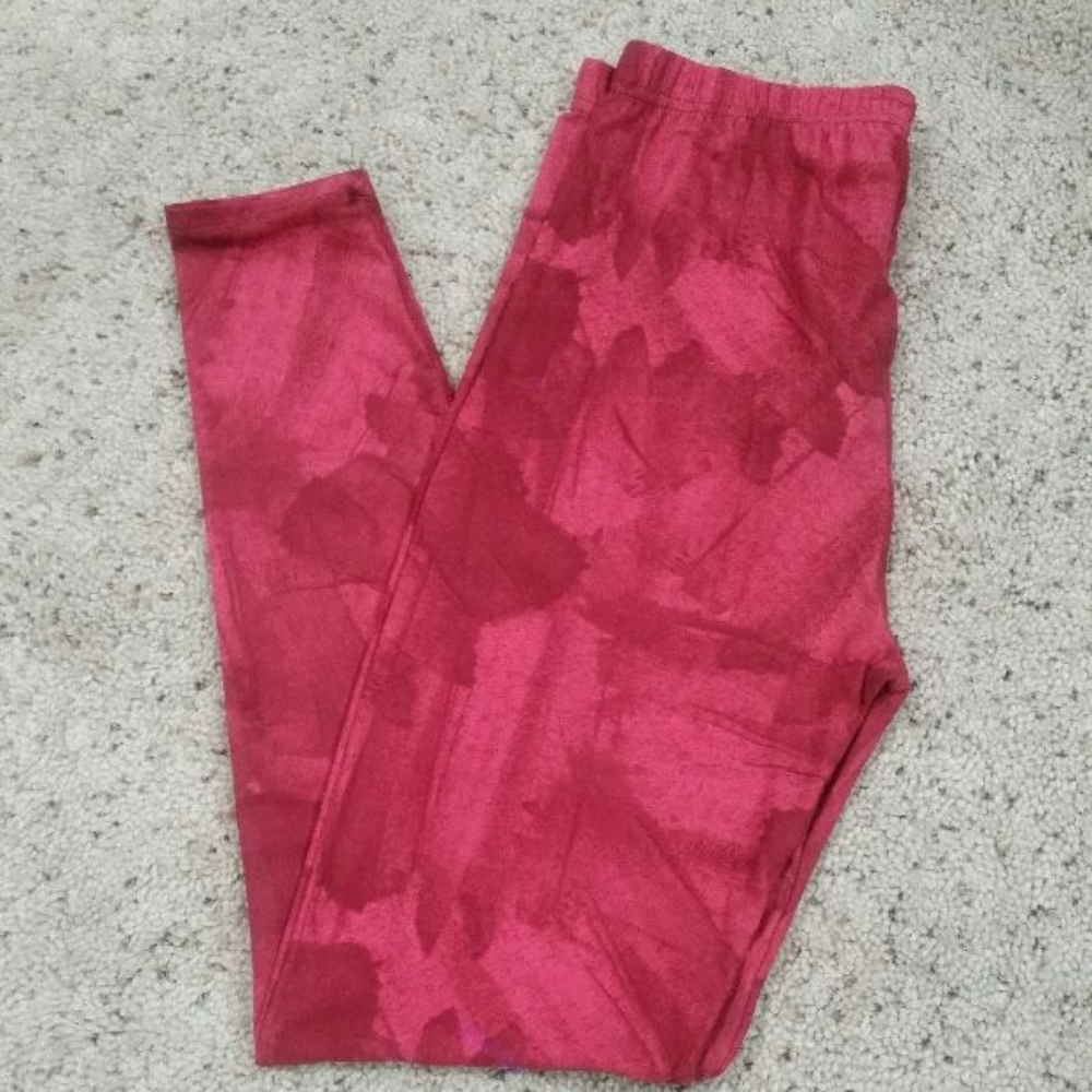 Pink Paint Stroke Leggings by Agnes & Dora